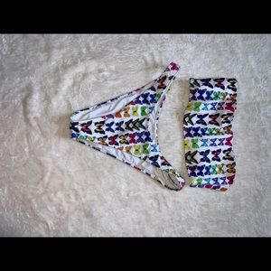 Forever 21 butterfly bikini set bandeau high cut